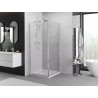 Mexen Exo-S 95 x 95 cm-es toló zuhanykabin, átlátszó, króm - 8151-095-095-01-00