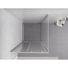 Mexen Exo-S 95 x 95 cm-es toló zuhanykabin, átlátszó, króm - 8151-095-095-01-00