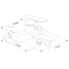 Mexen Royo DF40 set pentru cadă, auriu - 72213DF40-50