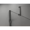 Mexen Lunar-B cabină de duș batantă dreapta 75 x 70 cm, transparent, gri metalizat periat - 832-075-070-66-00-P