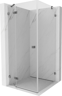 Mexen Lunar cabină de duș batantă stânga 70 x 70 cm, transparentă, metal armat - 834-070-070-95-00-L