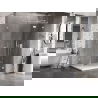 Mexen Lunar T cabină de duș pivotantă dreaptă 140 x 100 cm, transparentă, albă - 834T-140-100-20-00-P