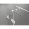 Mexen Lunar T cabină de duș pivotantă dreaptă 140 x 100 cm, transparentă, albă - 834T-140-100-20-00-P