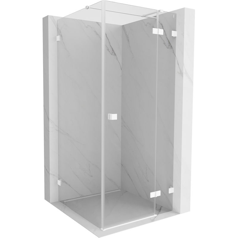 Mexen Lunar T cabină de duș cu balamale dreapta 110 x 110 cm, transparentă, albă - 834T-110-110-20-00-P