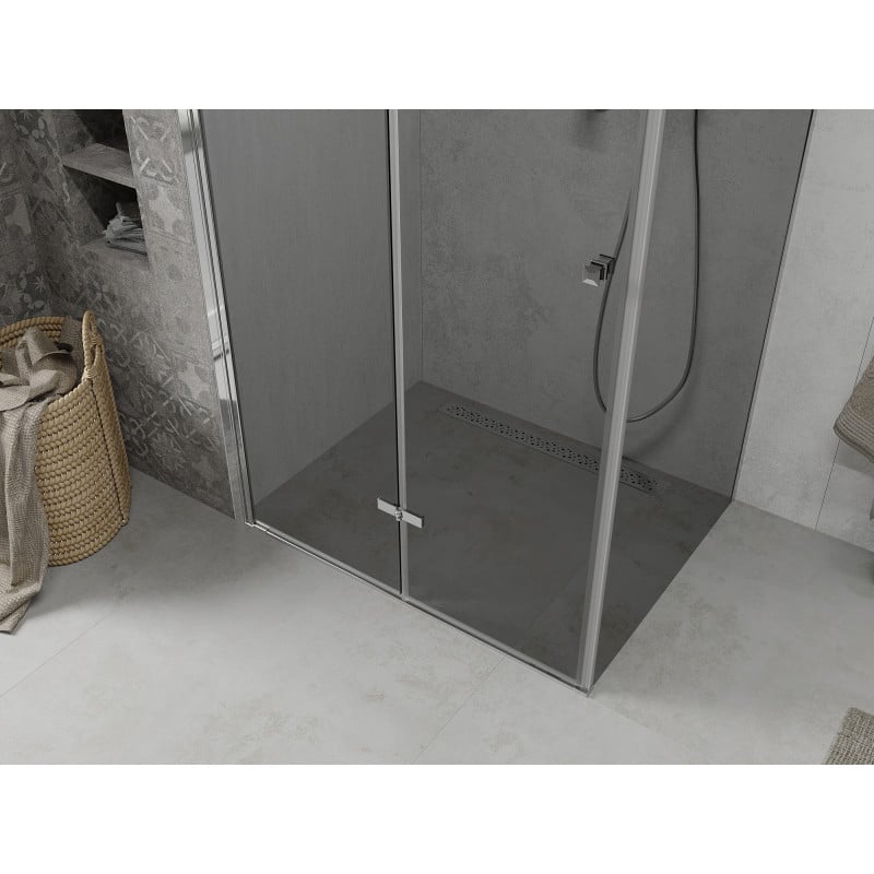Mexen Lima cabină de duș pliabilă 80 x 100 cm, grafit, crom - 856-080-100-01-40