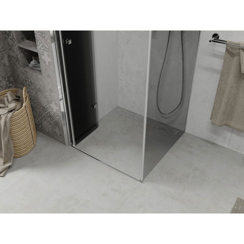 Mexen Lima összecsukható zuhanykabin 90 x 90 cm, grafit, króm - 856-090-090-01-40