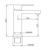 Mexen Cube baterie de lavoar, crom - 72900-00