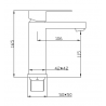 Mexen Cube baterie pentru chiuvetă, Neagră - 72900-70
