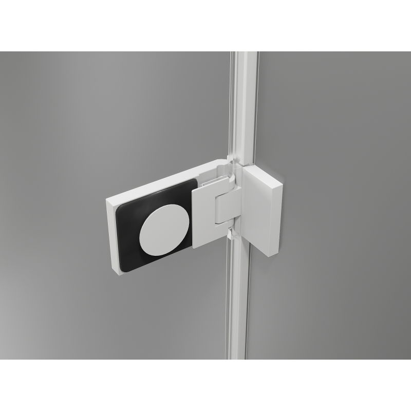 Mexen Lunar-F Duo cabină de duș pliabilă 80 x 80 cm, transparent, albă - 836-080L-080P-20-00