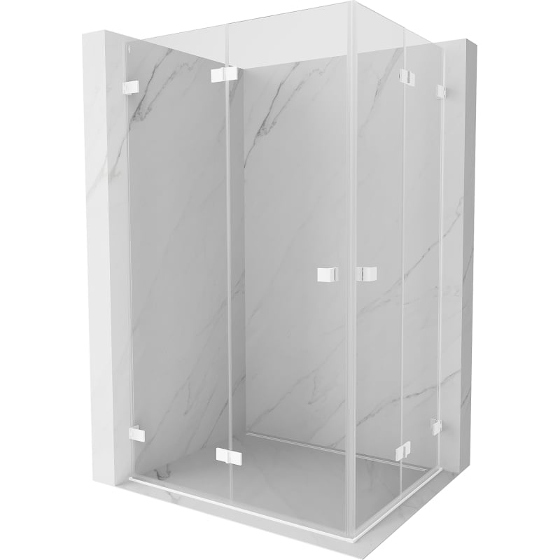 Mexen Lunar-F Cabină de duș Duo pliabilă 100 x 85 cm, transparentă, albă - 836-100L-085P-20-00