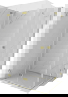 Mexen Lunar-F Duo cabină de duș pliabilă 90 x 80 cm, transparentă, auriu - 836-090L-080P-50-00