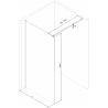Mexen Kioto perete de duș 100 x 200 cm, transparent 8 mm, Crom - 800-100-101-01-00