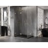 Mexen Lunar-F Duo cabină de duș pliabilă 85 x 75 cm, transparent, aurie periată - 836-085L-075P-55-00