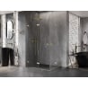 Mexen Lunar-F Duo cabină de duș pliabilă 90 x 75 cm, transparent, auriu periat - 836-090L-075P-55-00