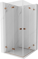 Mexen Lunar-F Duo cabină de duș pliabilă 70 x 70 cm, transparent, aur roz - 836-070L-070P-60-00