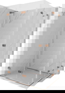 Mexen Lunar-F Duo cabină de duș pliată 85 x 80 cm, transparentă, aur roz - 836-085L-080P-60-00