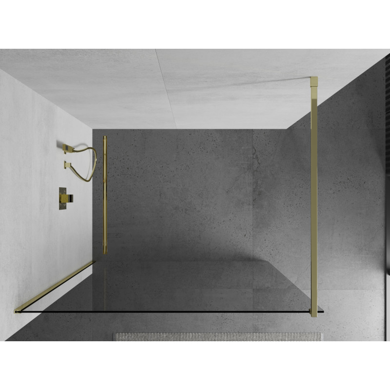 Mexen Kioto Walk-in zuhanyfal 70 x 200 cm, átlátszó 8 mm, arany - 800-070-101-50-00