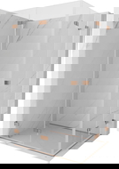 Mexen Lunar-F Cabină de duș pliabilă Duo 90 x 80 cm, transparentă, cupru periat - 836-090L-080P-65-00