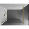 Mexen Kioto Walk-in zuhanyfal 160 x 200 cm, átlátszó 8 mm, arany - 800-160-101-50-00