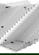 Mexen Lunar-F Duo cabină de duș pliabilă 75 x 70 cm, transparentă, neagră - 836-075L-070P-70-00