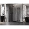 Mexen Lunar-F Duo csukható zuhanykabin 90 x 75 cm, átlátszó, gun metal - 836-090L-075P-95-00