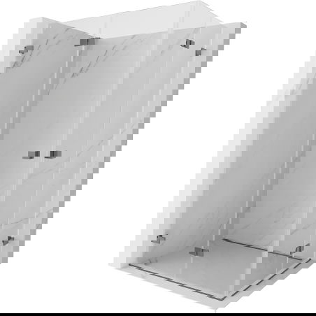 Mexen Lunar-F Duo cabină de duș pliată 100 x 95 cm, transparentă, gun metal - 836-100L-095P-95-00