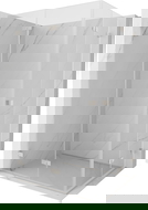 Mexen Lunar-F Duo összecsukható zuhanykabin 80 x 75 cm, átlátszó, szálcsiszolt nikkel - 836-080L-075P-97-00