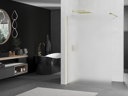 Mexen Kioto zuhanyfal Walk-in 100 x 200 cm, 8 mm jégvirág, arany - 800-100-101-50-30