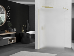 Mexen Kioto Walk-in zuhanyfal 120 x 200 cm, matt üveg 8 mm, arany - 800-120-101-50-30