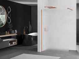 Mexen Kioto zuhanyfal Walk-in 100 x 200 cm, matt 8 mm, rózsaarany - 800-100-101-60-30