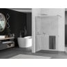 Mexen Kioto+ zuhanyfal polccal Walk-in 140 x 200 cm, átlátszó, króm - 800-140-121-01-00