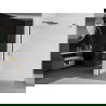 Mexen Kioto zuhanyfal 90 x 200 cm, Savmart 8 mm, Fekete - 800-090-101-70-30