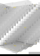 Mexen Lunar-F hajtogatható zuhanykabin bal 100 x 90 cm, átlátszó, arany - 836-100-090-50-00-L