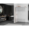 Mexen Kioto perete duș Walk-in 100 x 200 cm, transparent/mat 8 mm, aur roz - 800-100-101-60-35