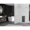 Mexen Kioto+ zuhanyfal polccal Walk-in 120 x 200 cm, fagyott, króm - 800-120-121-01-30