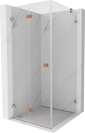 Mexen Lunar-F cabină de duș pliabilă stânga 80 x 80 cm, transparent, cupru periat - 836-080-080-65-00-L