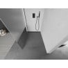 Mexen Kioto zuhanyfal Walk-in 90 x 200 cm, átlátszó/zúzott 8 mm, fekete - 800-090-101-70-35