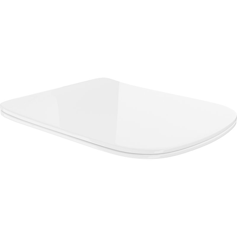 Mexen lassan lecsukódó slim vécéülőke, duroplast, fényes fehér - 39120100