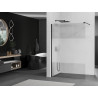 Mexen Kioto Walk-in zuhanyfal 110 x 200 cm, átlátszó/zúzott jég 8 mm, fekete - 800-110-101-70-35