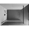 Mexen Kioto Walk-in zuhanyfal 120 x 200 cm, átlátszó/matt 8 mm, fekete - 800-120-101-70-35
