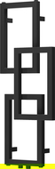 Radiator decorativ de baie Mexen Grid 870 x 360 mm, 209 W, negru - W215-0870-360-00-70