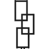 Mexen Grid dekoratív fürdőszobai radiátor 870 x 360 mm, 209 W, fekete - W215-0870-360-00-70