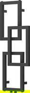 Mexen Grid radiator de baie decorativ 870 x 360 mm, 209 W, antracit - W215-0870-360-00-66