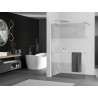 Mexen Kioto+ Zuhanyfal polccal Walk-in 100 x 200 cm, átlátszó/szatén, króm - 800-100-121-01-35