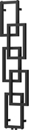 Mexen Grid radiator de baie decorativ 1360 x 390 mm, 349 W, negru - W215-1360-390-00-70