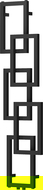 Mexen Grid radiator decorativ de baie 1360 x 390 mm, 349 W, negru - W215-1360-390-00-70