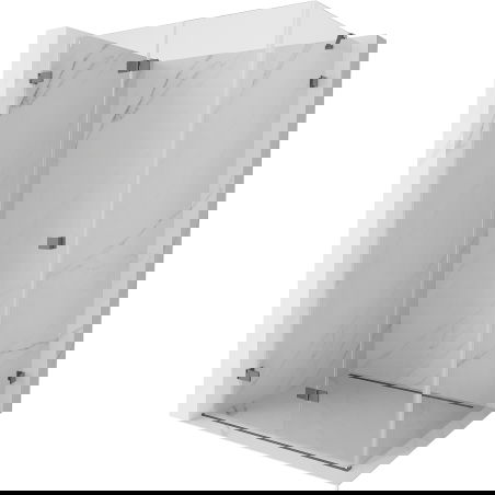 Mexen Lunar-F cabină de duș pliabilă stânga 85 x 70 cm, transparent, gun metal - 836-085-070-95-00-L