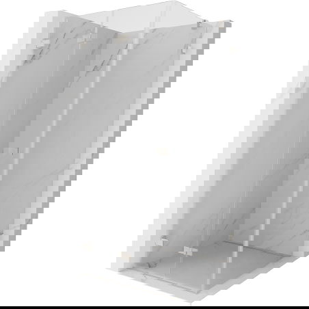 Mexen Lunar-F cabină de duș pliabilă stânga 90 x 90 cm, transparent, nichel periat - 836-090-090-97-00-L