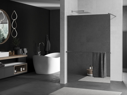 Mexen Kioto+ zuhanyfal polccal Walk-in 70 x 200 cm, tükör, króm - 800-070-121-01-50