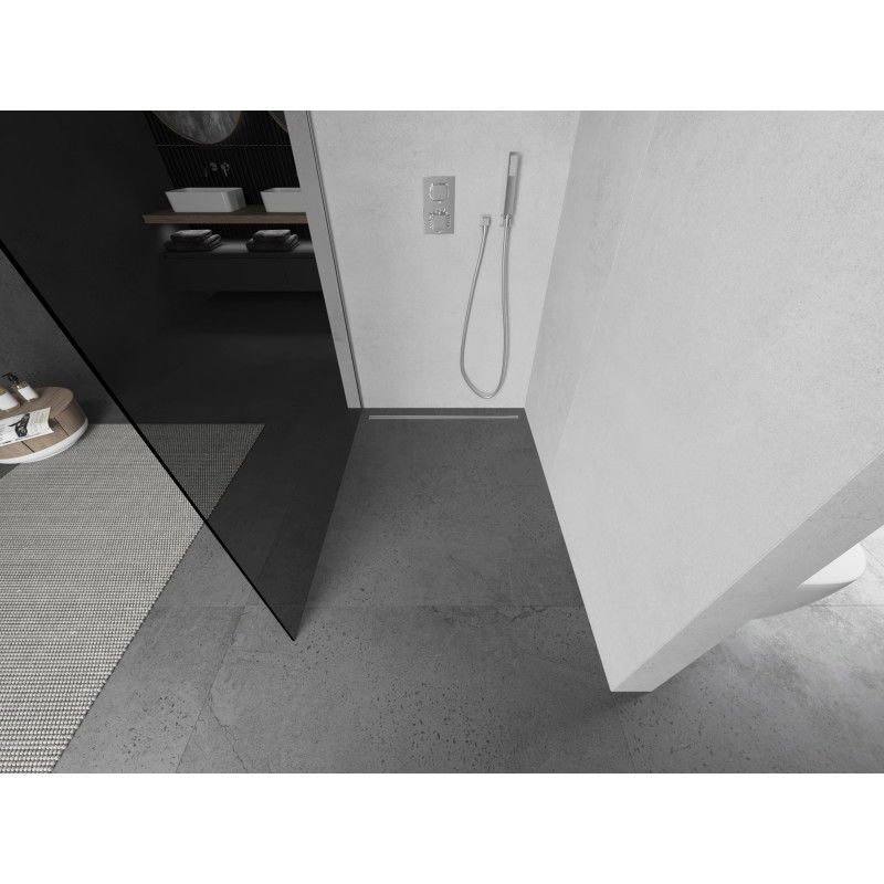 Mexen Kioto zuhanyfal Walk-in 70 x 200 cm, grafit 8 mm, króm - 800-070-101-01-40